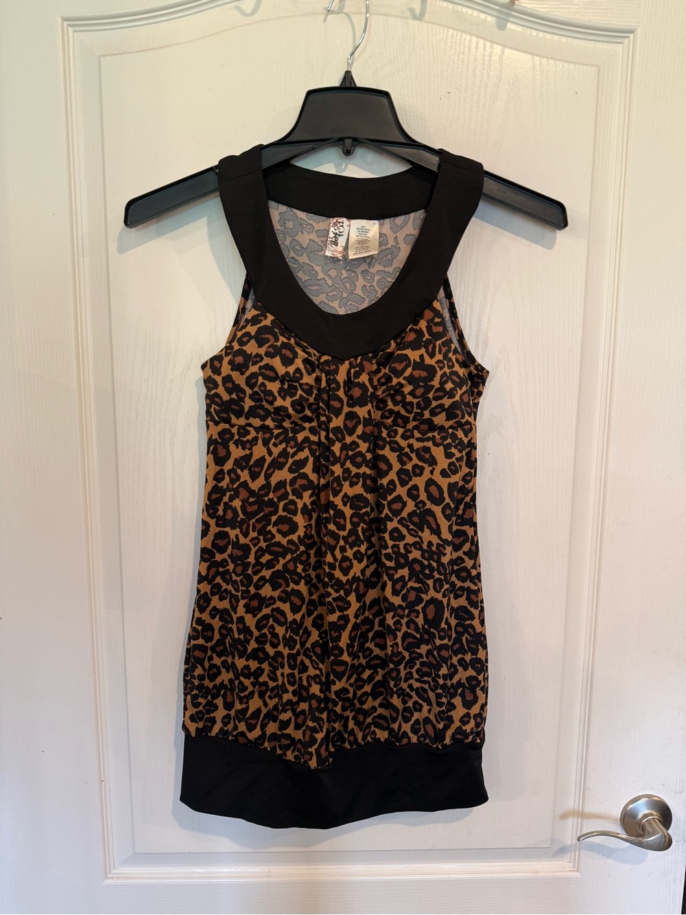 L8ter women’s vintage y2k 2000s leopard print sleeveless mini dress medium